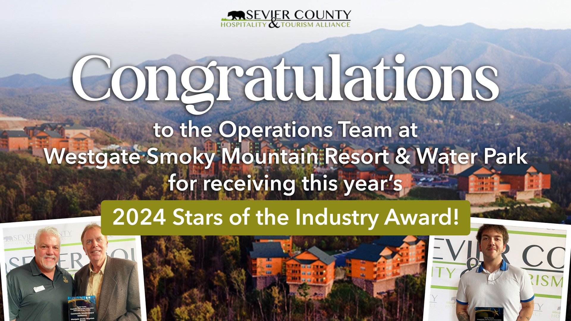 2024 Stars of the Industry Award - westgate smoky mountain resort